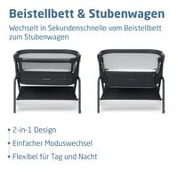 Pătuț co-sleeping Maxi-Cosi Iora² pentru bebeluși 0-6 luni (9 kg), Elegance Graphite, saltea CloudCore de 5 cm, 5 niveluri de înălțime, pliabil, ușor 3
