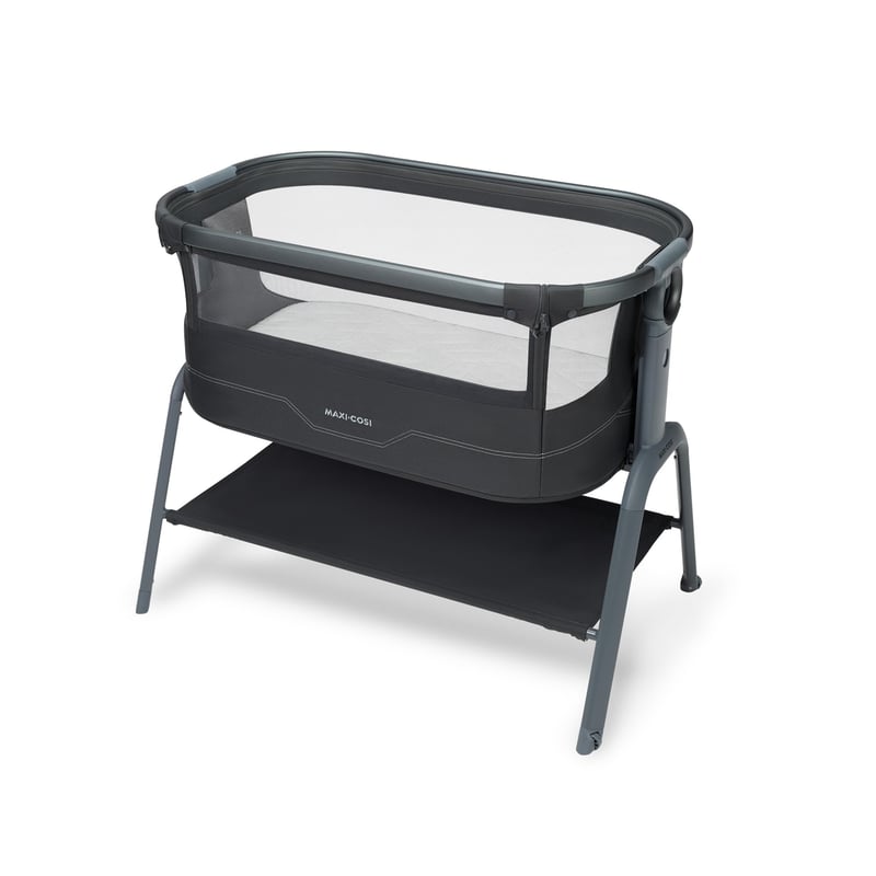 Pătuț co-sleeping Maxi-Cosi Iora² pentru bebeluși 0-6 luni (9 kg), Elegance Graphite, saltea CloudCore de 5 cm, 5 niveluri de înălțime, pliabil, ușor