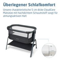 Pătuț co-sleeping Maxi-Cosi Iora² pentru bebeluși 0-6 luni (9 kg), Elegance Graphite, saltea CloudCore de 5 cm, 5 niveluri de înălțime, pliabil, ușor 4