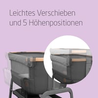 Maxi-Cosi Iora prístelka, skladacia postieľka s mäkkým matracom, 0–6 mesiacov, 9 kg, 5 výškových polôh, Essential Graphite 3