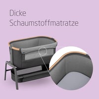 Maxi-Cosi Iora prístelka, skladacia postieľka s mäkkým matracom, 0–6 mesiacov, 9 kg, 5 výškových polôh, Essential Graphite 4
