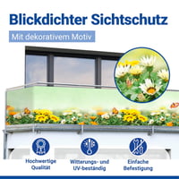 Maximex balkónová clona s motívom motýľov, UV a poveternostne odolná, rýchloschnúca a odolná voči roztrhnutiu, 5 m 4
