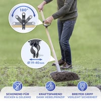 Univerzálna rukoväť Maximex, otočná o 180°, ergonomická násada, dizajn šetrný ku kĺbom a chrbtu, pomôcka na uľahčenie práce 3