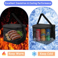 Geantă frigorifică Maxmoc 10 L, pliabilă, din material Oxford impermeabil, geantă de picnic, geantă termică portabilă pentru camping, călătorii și utilizare în aer liber 5