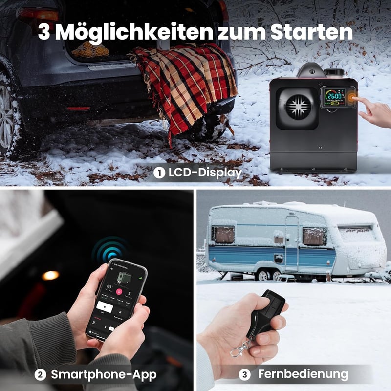 maXpeedingrods 8 kW Diesel Fűtőegység Bluetooth App, Autó Lakóautó Teherautó