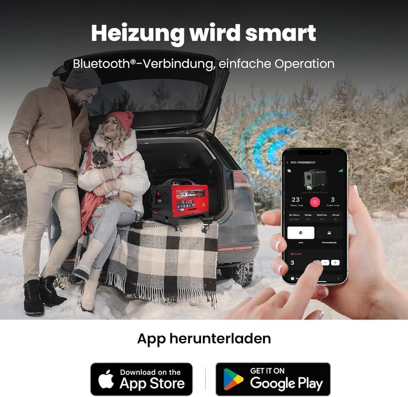 maXpeedingrods 8 kW Diesel Fűtőegység Bluetooth App, Autó Lakóautó Teherautó