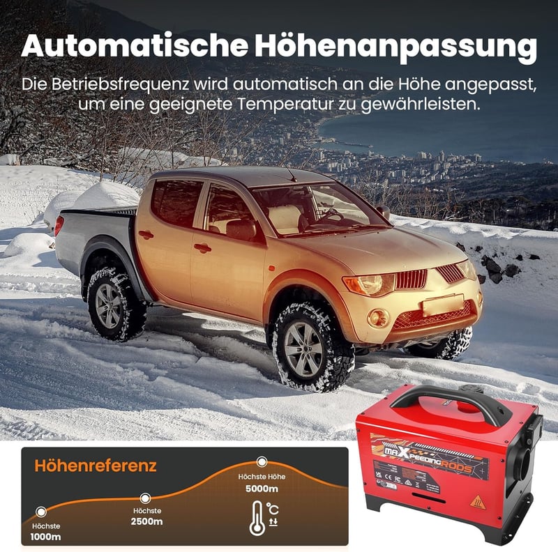 maXpeedingrods 8 kW Diesel Fűtőegység Bluetooth App, Autó Lakóautó Teherautó