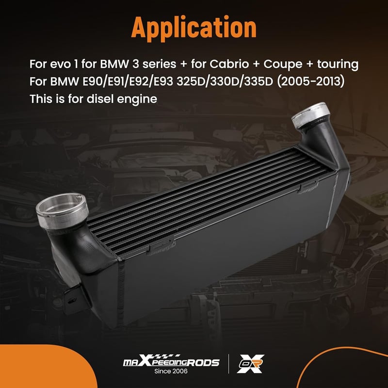maXpeedingrods Intercooler BMW 3-as E90 E92 E93 325d 330d 335d Alumínium