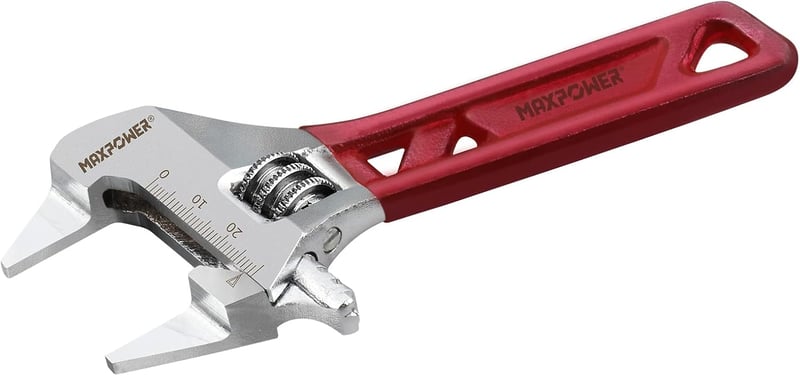 MAXPOWER 150 mm állítható villáskulcs 30 mm maximális nyílással, állítható kulcs, piros markolat