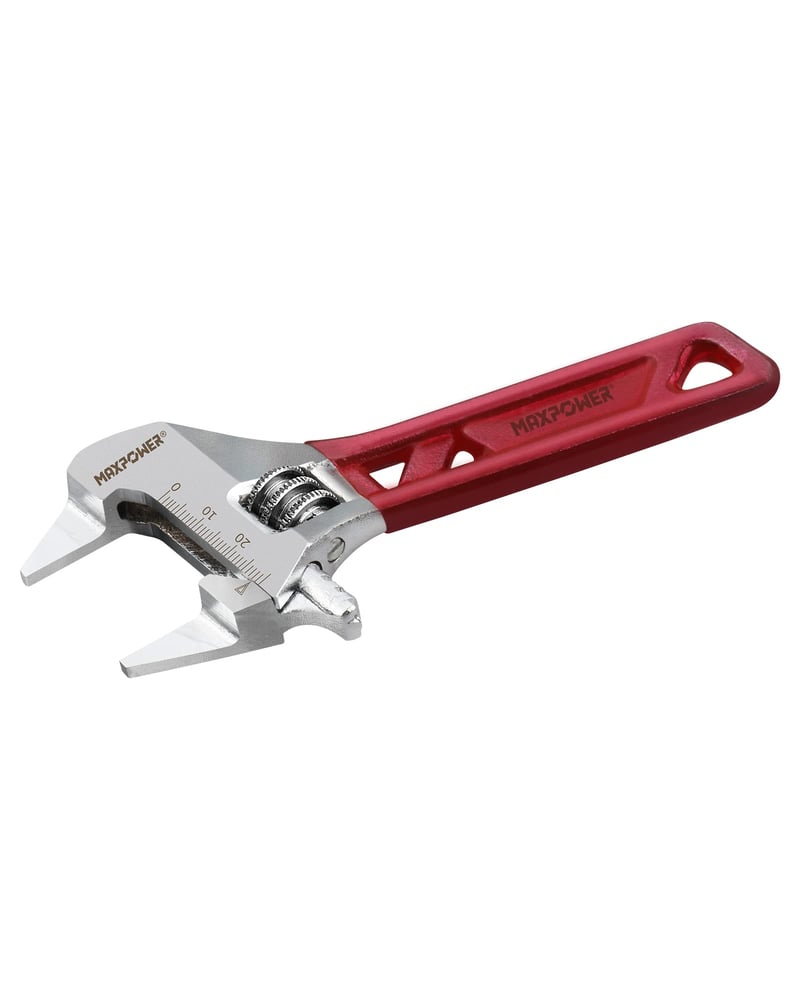 Podesivi ključ MAXPOWER 150 mm, otvor do 30 mm, tanke čeljusti - crveni