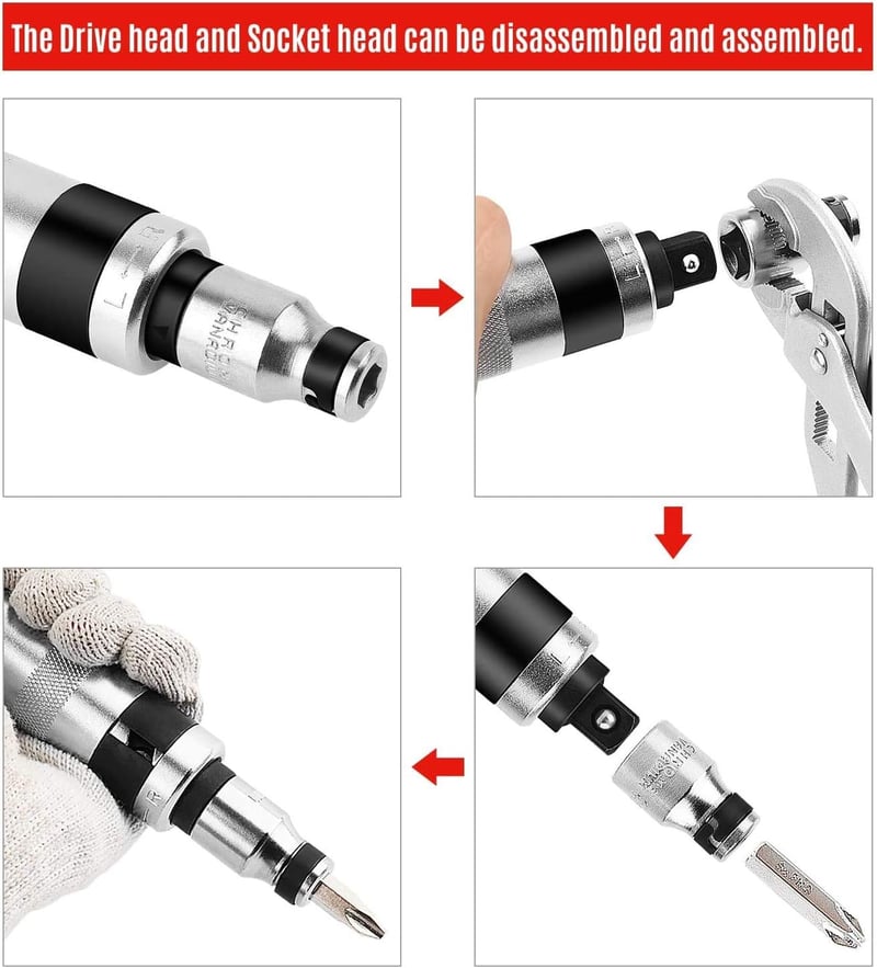 MAXPOWER Racsnis Csavarhúzó Készlet 8 Részes Forgásirány Váltóval