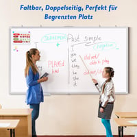 maxtek mágneses fehér tábla alumínium kerettel, kétoldalas - 180x100 cm 7