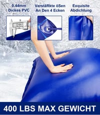 MAXVINI 122x457 cm XXXL medence párna takaróhoz, 2x5m kötéllel és javítókészlettel 6