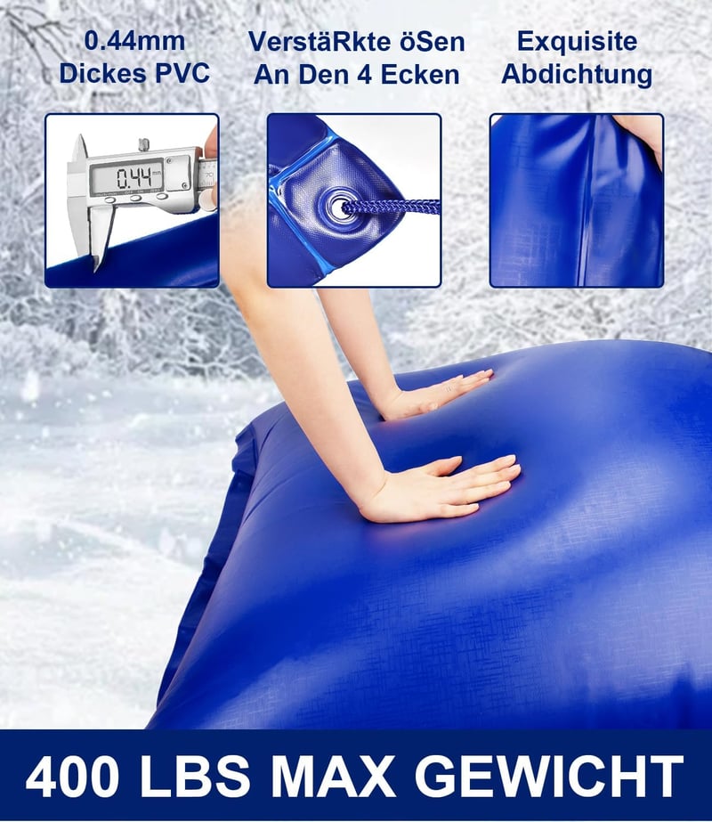 MAXVINI 122x457 cm XXXL medence párna takaróhoz, 2x5m kötéllel és javítókészlettel
