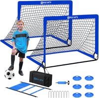 Set de 2 porți de fotbal pliabile MAXVINI - 182x120x120 cm 1