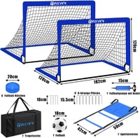 Set de 2 porți de fotbal pliabile MAXVINI - 182x120x120 cm 2