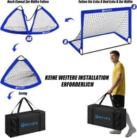 Set de 2 porți de fotbal pliabile MAXVINI - 182x120x120 cm 4