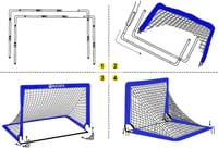 Set de 2 porți de fotbal pliabile MAXVINI - 182x120x120 cm 3
