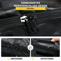 Geantă impermeabilă pentru portbagaj auto cu montare pe cârlig de remorcare MaxxHaul 70209, 119x51x51 cm, Negru, cu chingi de fixare incluse 3