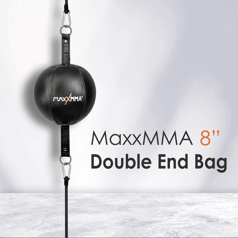 MaxxMMA Boksz Speed Ball Műbőr Dupla Vég Edzéshez Pumpával