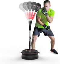 MaxxMMA Cobra reflexboxzsák állvánnyal, magasságállítható, 2 labdával és edzőkesztyűvel 1
