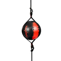 Obojstranná reflexná lopta MaxxMMA Double End Speed Ball s pumpou – čierna/červená 1
