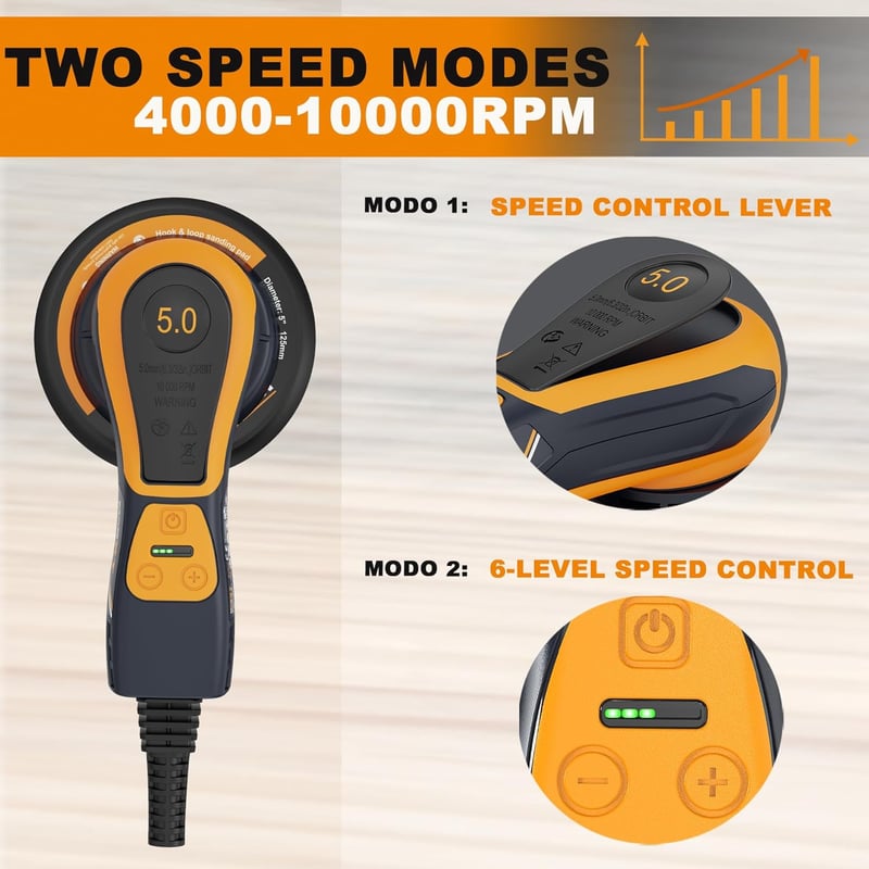 MAXXT 350W Elektromos Excentercsiszoló 150mm Orbitális Szandírozó Gép
