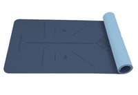 Modrá jogamatka MAXYOGA MaxDirect, 183x61 cm, TPE, protišmyková, s vyznačenými orientačnými bodmi 2