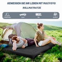 MAXYOYO összecsukható futon matrac hipoallergén hab, fogantyúval és cipzárral - sötétszürke - 135x190 cm 7