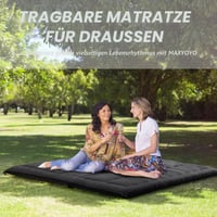 MAXYOYO összecsukható futon matrac hipoallergén hab, fogantyúval és cipzárral - sötétszürke - 135x190 cm 6