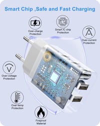 MAXZIQF 2db Gyors USB Töltő MFI Tanúsítvánnyal - Dupla Portos Fali Adapter iPhone 14/13/12/11/X/8 Samsung Xiaomi Huawei Telefonokhoz 5