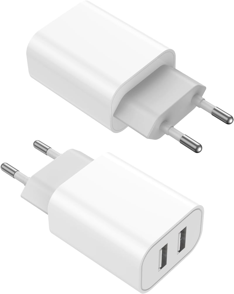 MAXZIQF 2db Gyors USB Töltő MFI Tanúsítvánnyal - Dupla Portos Fali Adapter iPhone 14/13/12/11/X/8 Samsung Xiaomi Huawei Telefonokhoz