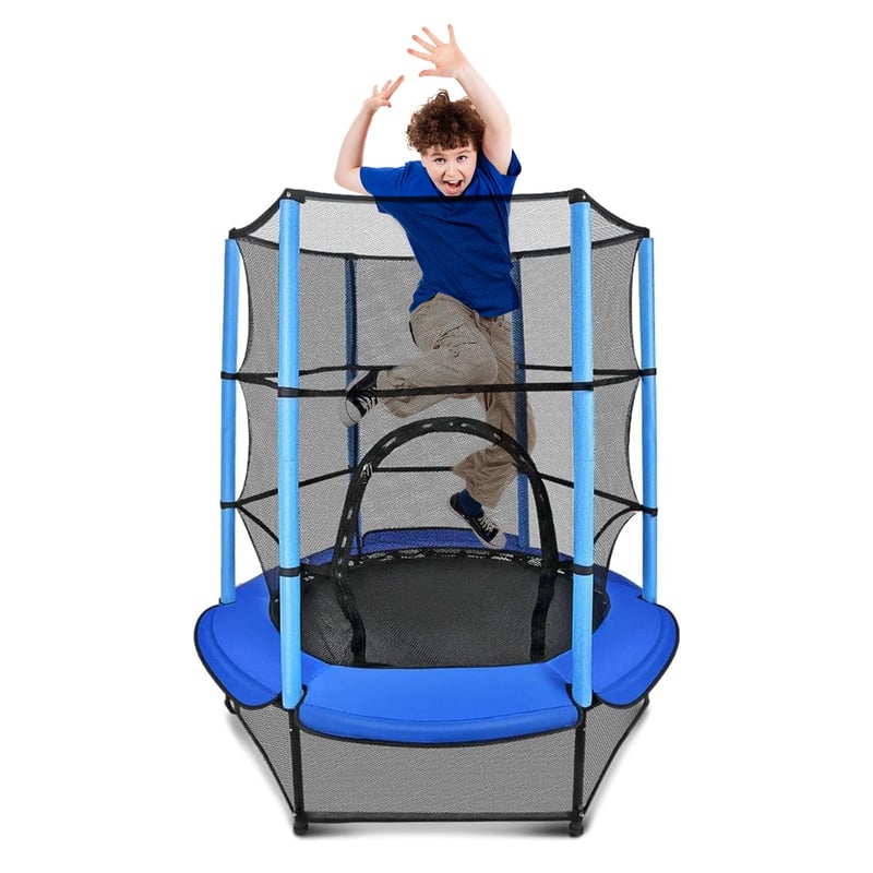 Detská trampolína Maycoly s ochrannou sieťou - 140 cm, modro-červená, od 3 rokov