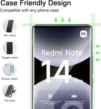 Mayfun Ochranné tvrdené sklo na displej a ochranná fólia na fotoaparát pre Xiaomi Redmi Note 14 Pro 4G, 2+2 ks, tvrdosť 9H, odolné proti poškriabaniu, HD priehľadné 4