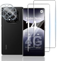 Mayfun Ochranné tvrdené sklo na displej a ochranná fólia na fotoaparát pre Xiaomi Redmi Note 14 Pro 4G, 2+2 ks, tvrdosť 9H, odolné proti poškriabaniu, HD priehľadné 1