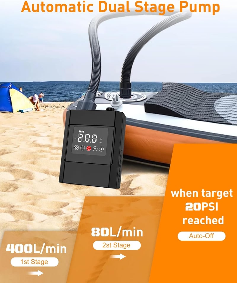 Maylatte 12000mAh elektromos SUP pumpa 20 PSI gyors feltöltés paddleboard hajó kajak