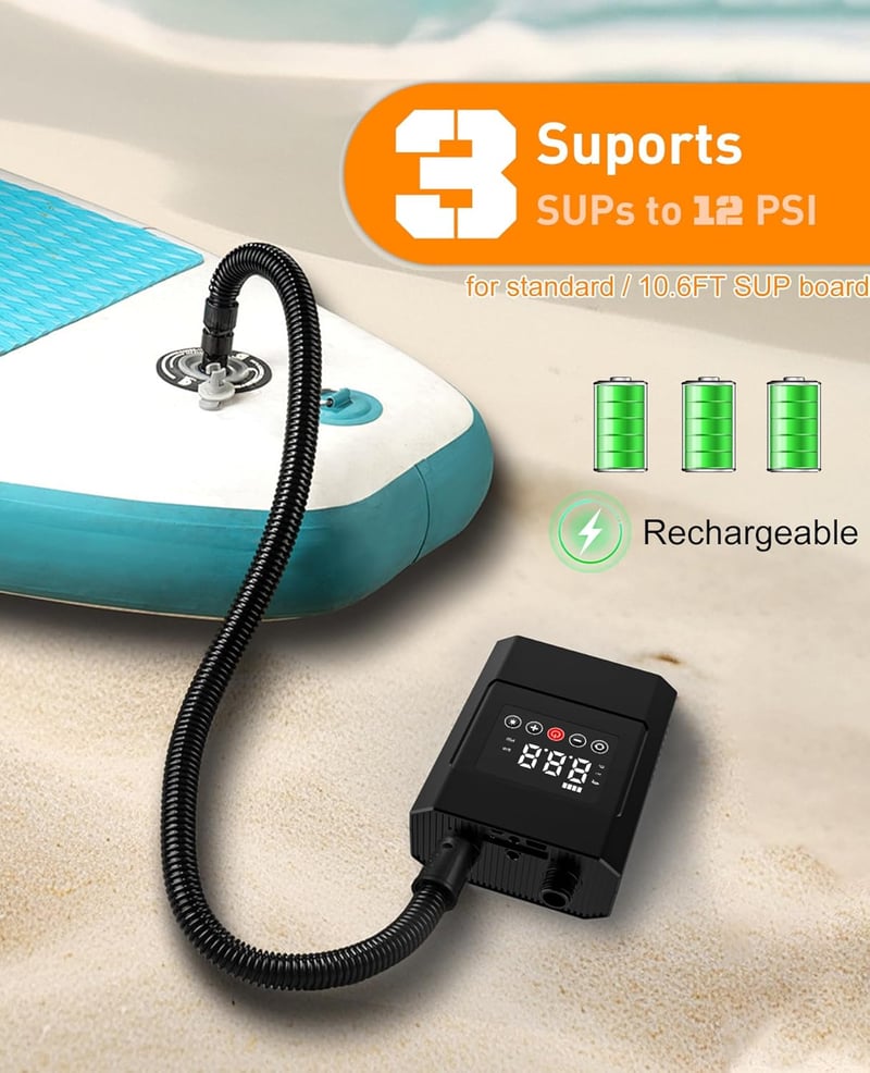 Maylatte 12000mAh elektromos SUP pumpa 20 PSI gyors feltöltés paddleboard hajó kajak