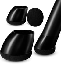 MAYZOLOP 16 db Szék Lábvédő 26-33 mm Fekete Filc Keménylaminált Padlóhoz - fit : 28-34mm, Round Black 1