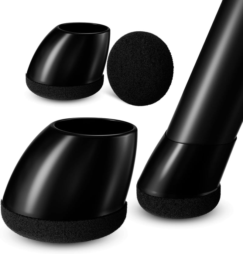 MAYZOLOP 16 db Szék Lábvédő 26-33 mm Fekete Filc Keménylaminált Padlóhoz - fit : 28-34mm, Round Black