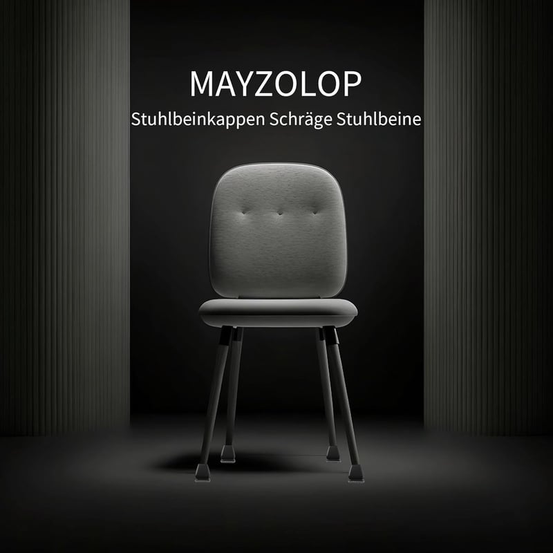 MAYZOLOP 16 db Szögletes Szék Lábvédő Sapka 22-27 mm Fekete Filc Padlóvédelem