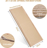 MBIGM 15 darabos lépcsőszőnyeg szett 20x65 cm öntapadós bézs 5