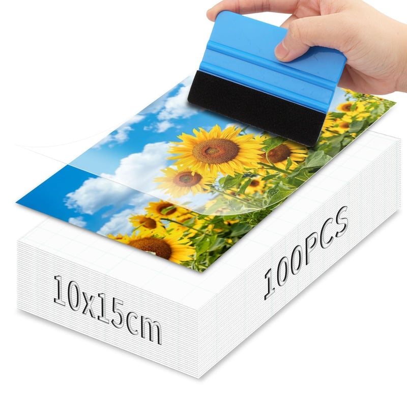 Mbsomnus 100 ks fólia na studenú lamináciu formátu A6, 10,4 x 15,4 cm, samolepiaca priehľadná ochranná fólia