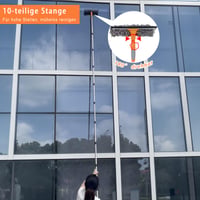 MC-Hotfire teleskopski set za čišćenje oluka i pranje prozora od 3,95 m – silikonski čistač stakla, perač i četka za oluke za staklene površine i automobile 6
