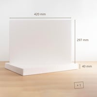 Placă de polistiren MCE-Commerce, formă dreptunghiulară, A3, 297 x 420 x 4 cm, 1 buc., pentru artizanat, modelaj și proiecte creative 2