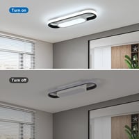 Mckalen 24W LED mennyezeti lámpa 3000 lm, 40 cm ovális, hideg fehér 6500K 6