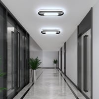 Mckalen 24W LED mennyezeti lámpa 3000 lm, 40 cm ovális, hideg fehér 6500K 2