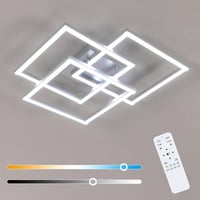 Mckalen 40W LED Mennyezeti Lámpa Dimmelhető Távirányítóval 62cm Ezüst 1