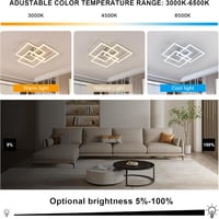 Mckalen 40W LED Mennyezeti Lámpa Dimmelhető Távirányítóval 62cm Ezüst 3