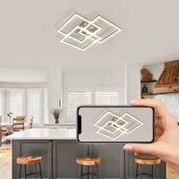 Mckalen 40W LED Mennyezeti Lámpa Dimmelhető Távirányítóval 62cm Ezüst 4
