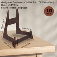 MCOAORN Drevený stojan 10 palcov – na taniere, fotorámiky, knihy, CD a displeje, dekoratívny stolový stojan pre domácnosť a obchod, 1 ks 7